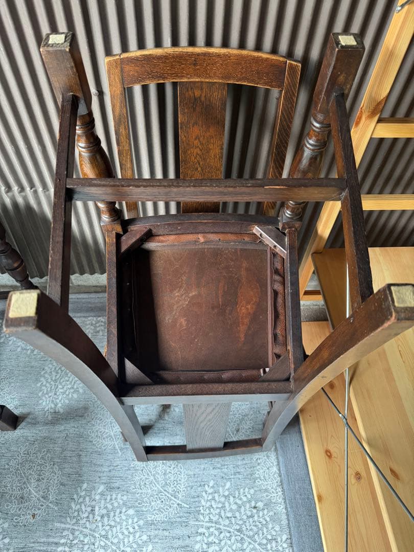 ①1脚/4脚 イギリス アンティーク 家具 ダイニング チェア 椅子
