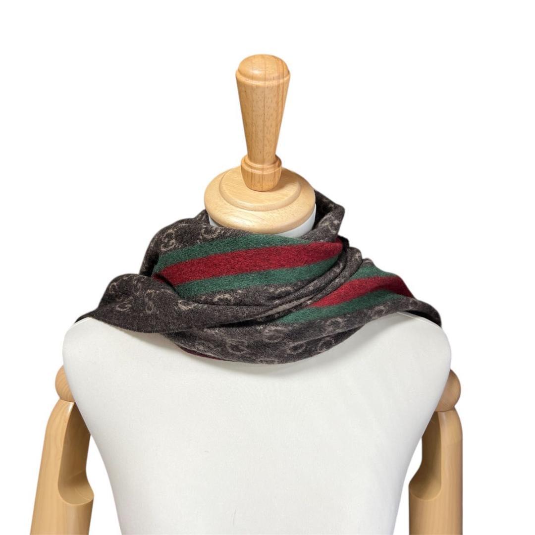 【専用】GUCCI グッチ カシミヤ100% GG柄マフラー 極美品タグ付き