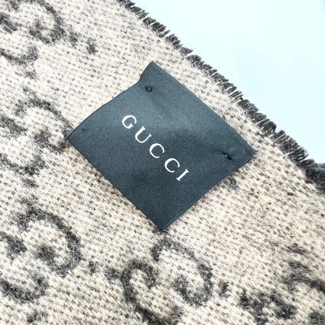 【専用】GUCCI グッチ カシミヤ100% GG柄マフラー 極美品タグ付き