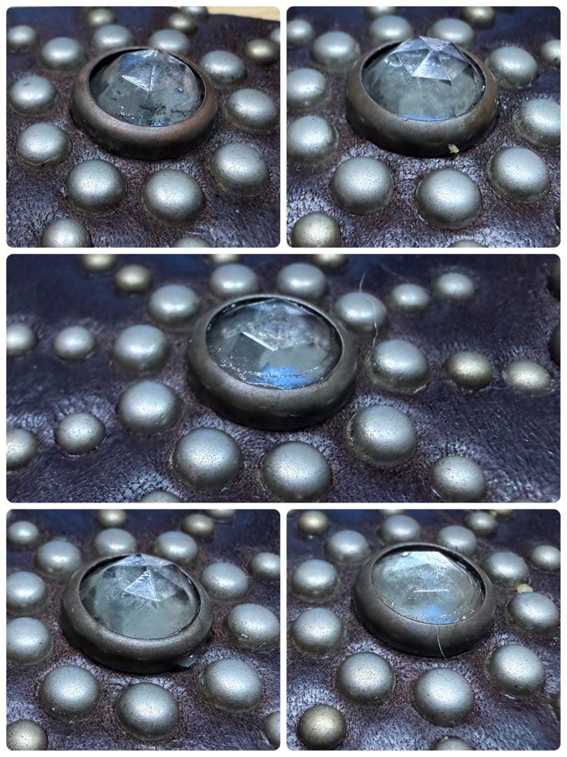 ⭐️HTC⭐️オーバルスティングレイ⭐️ダークブラウンレザー&クリアストーン⭐️30