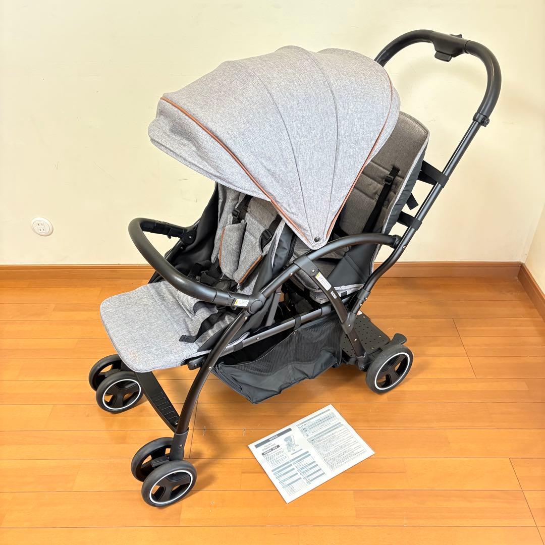 【美品•リアシート付属】KATOJI 2人乗りベビーカー 2-シーター ネクスト