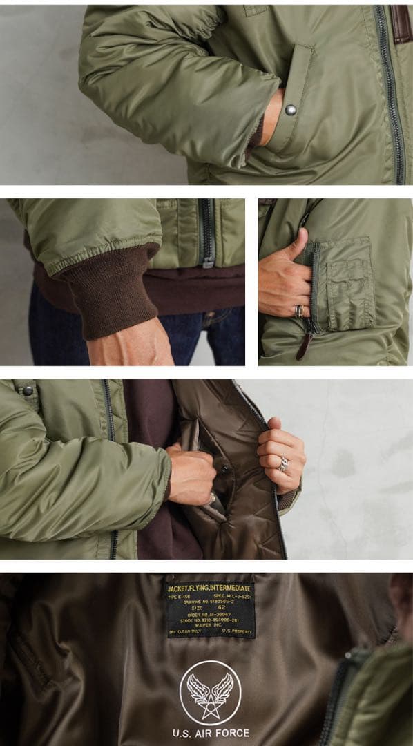 【完売品】WAIPER.inc 中綿入り B-15B フライトジャケット