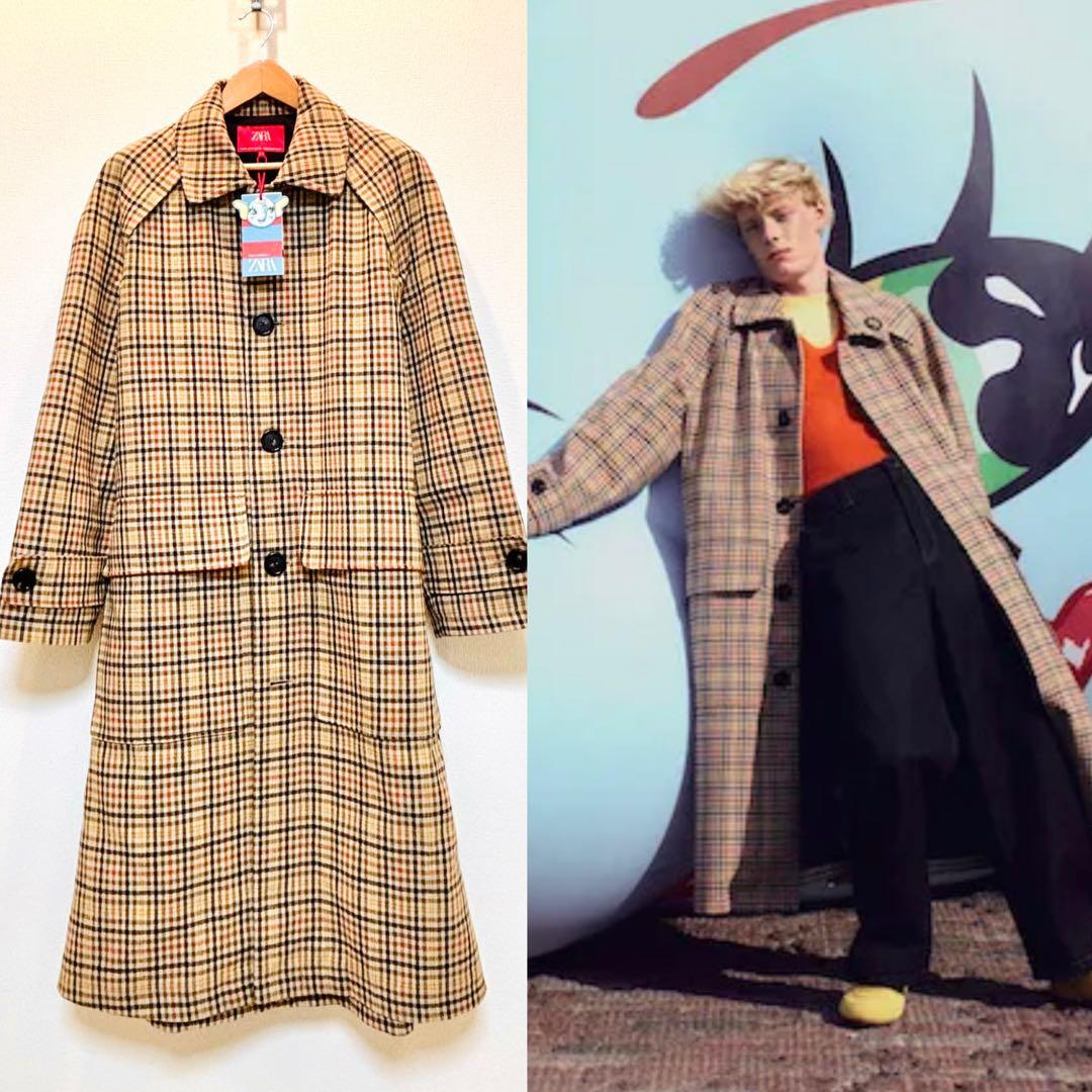 試着のみ ZARA HARRY LAMBERTトレンチコート チェック柄
