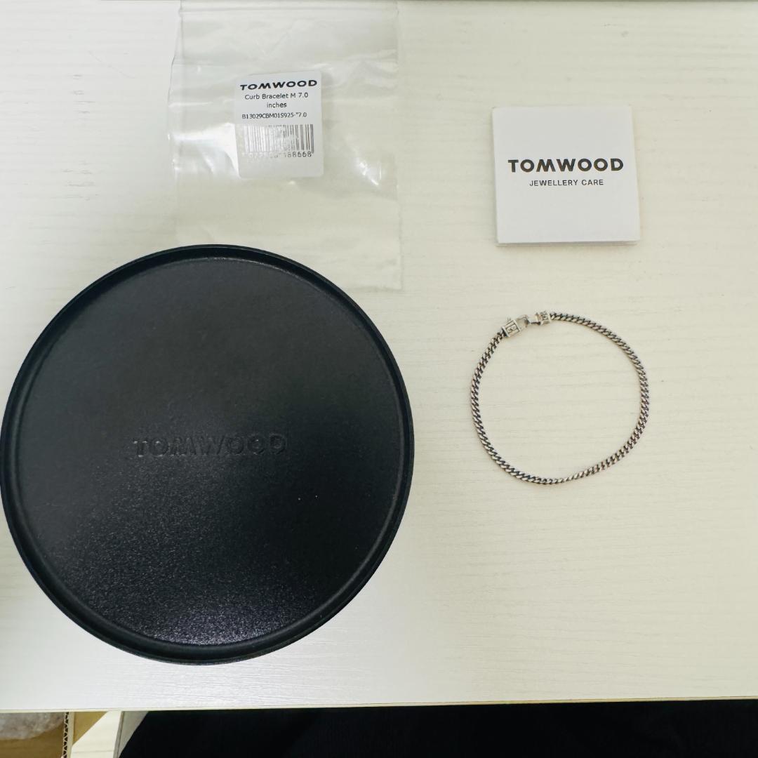 【箱付】TOMWOOD Curb Bracelet M SV925　7inch