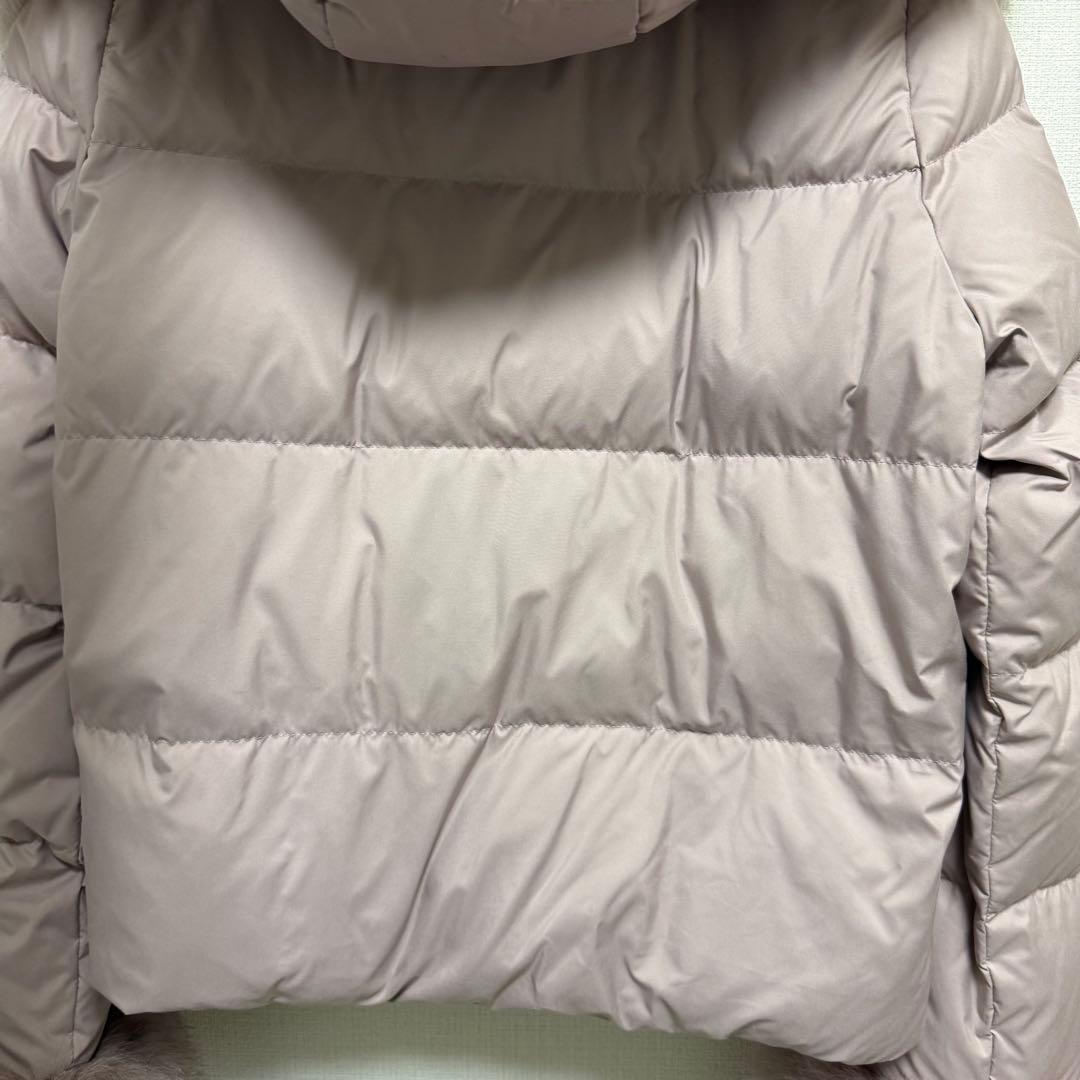 Gracecontinentalピンク袖リアルファー2wayフードダウンコート