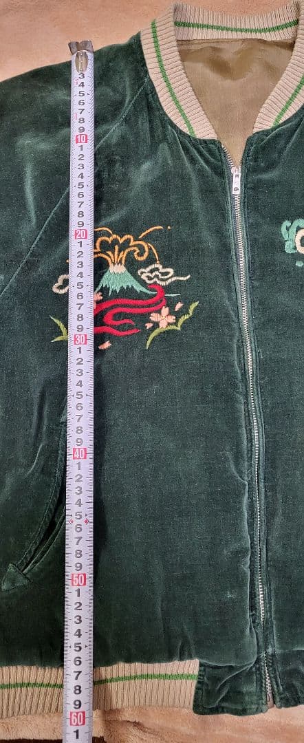 CROPPED HEADS 緑色ベルベットジャケット