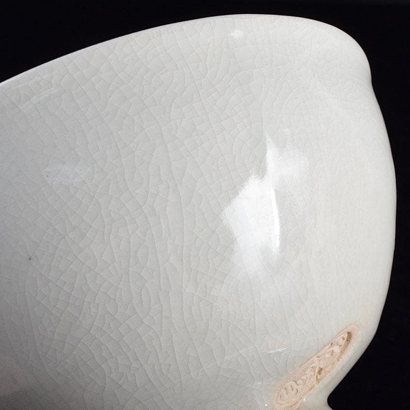 茶道具　真葛焼　宮川香斎作　長造釉　あやめの絵　茶碗　鵬雲斎極め箱　MR9445