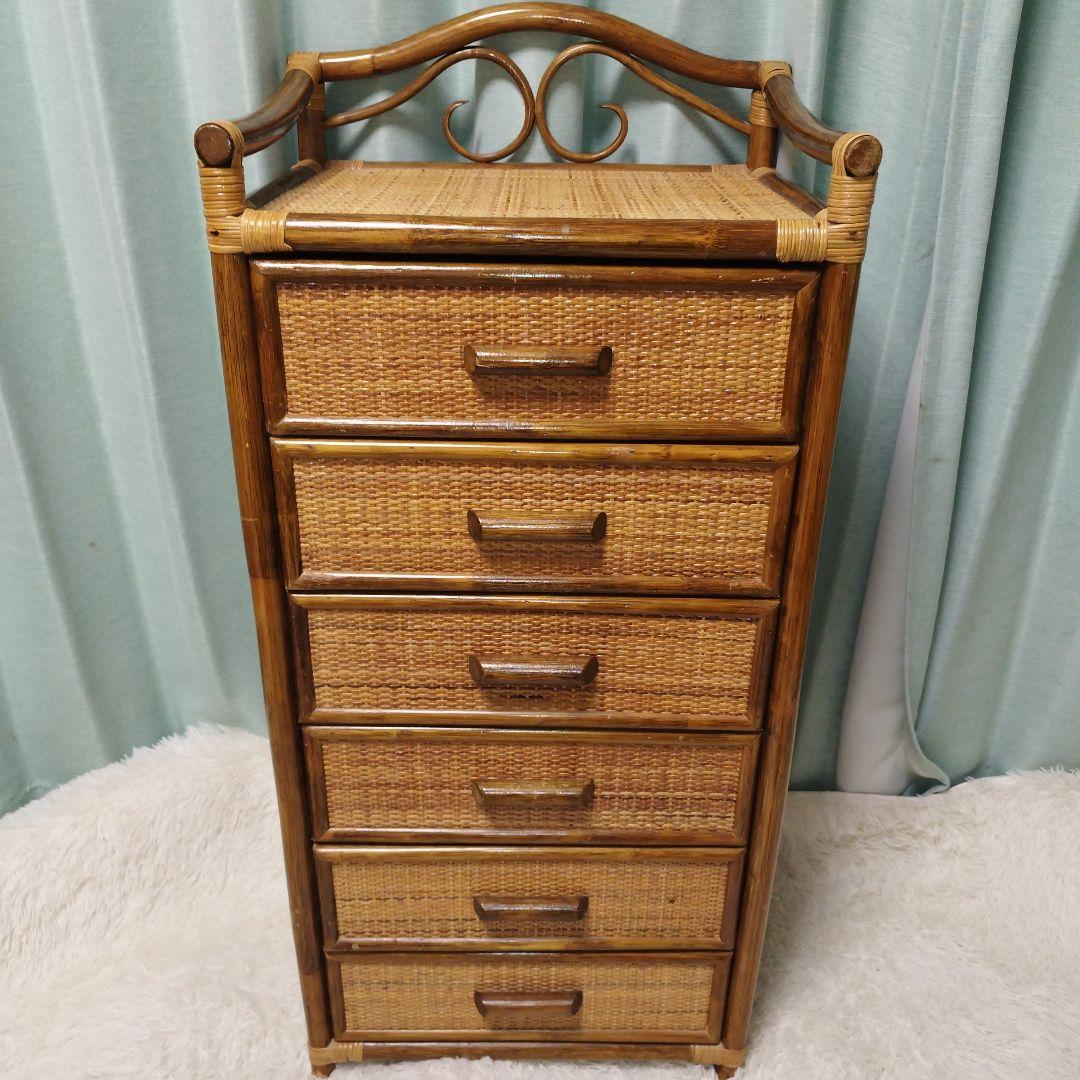 レトロ　ラック　6段　箪笥　チェスト