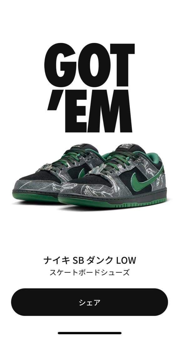 のぞみ　NIKE SB ダンク LOW×There Skateboards