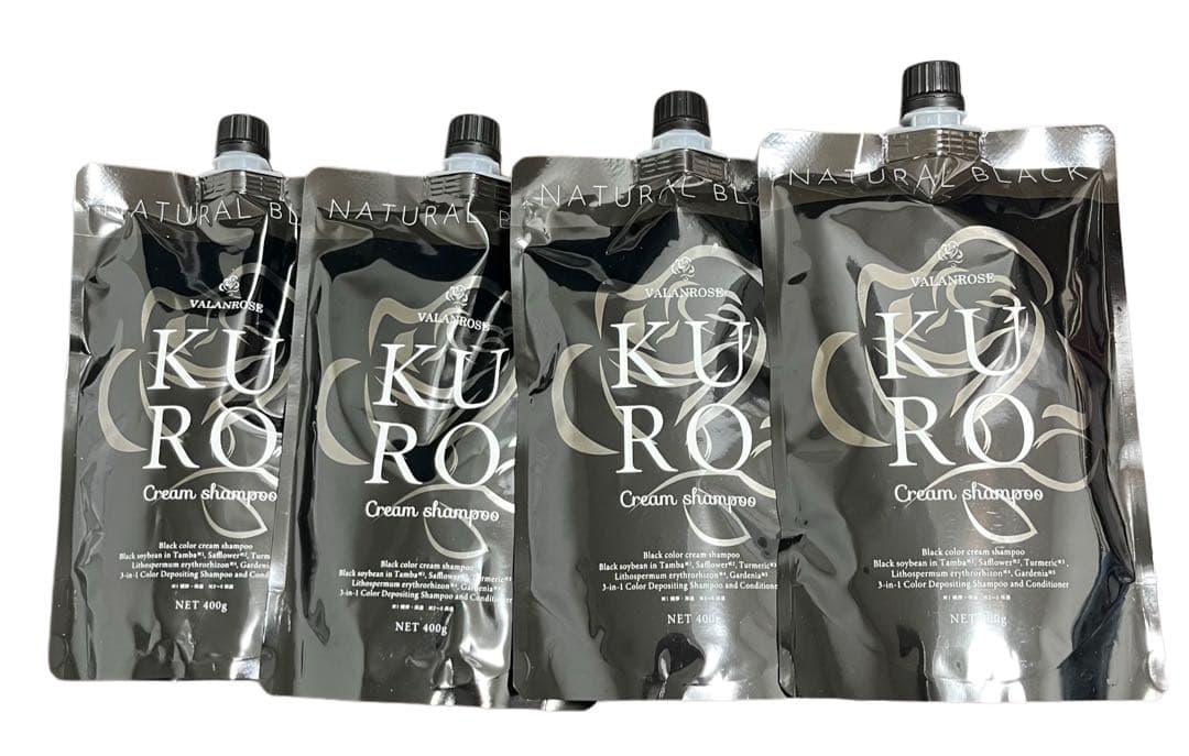 KURO ナチュラルブラック クリームシャンプー 400g×4本