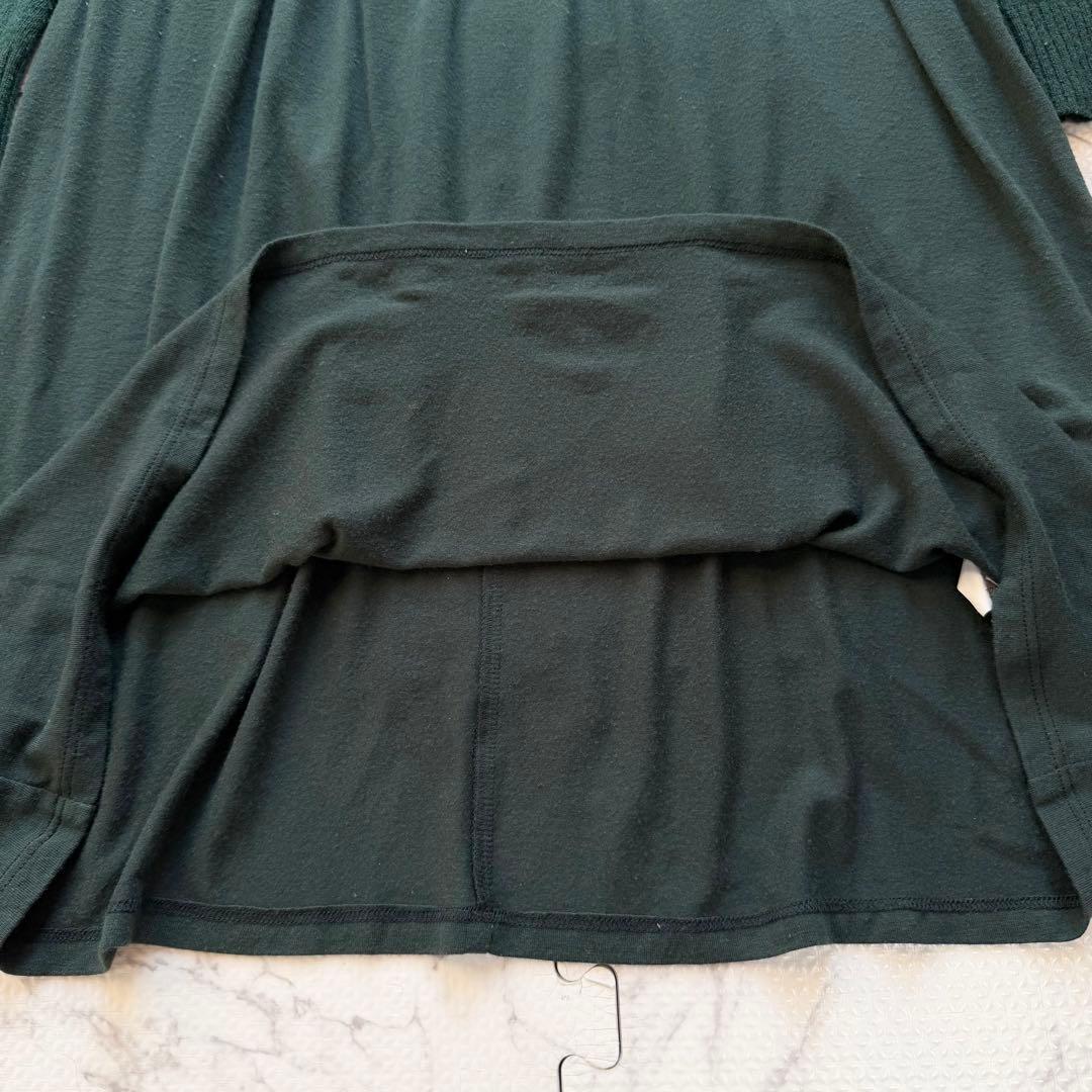 美品♡ マックスマーラ タートルネック 切替 ワンピース ニット グリーン S