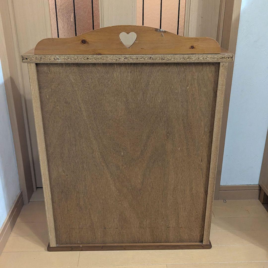 カントリー調　木製ガラス扉 キャビネット　レトロ　アンティーク