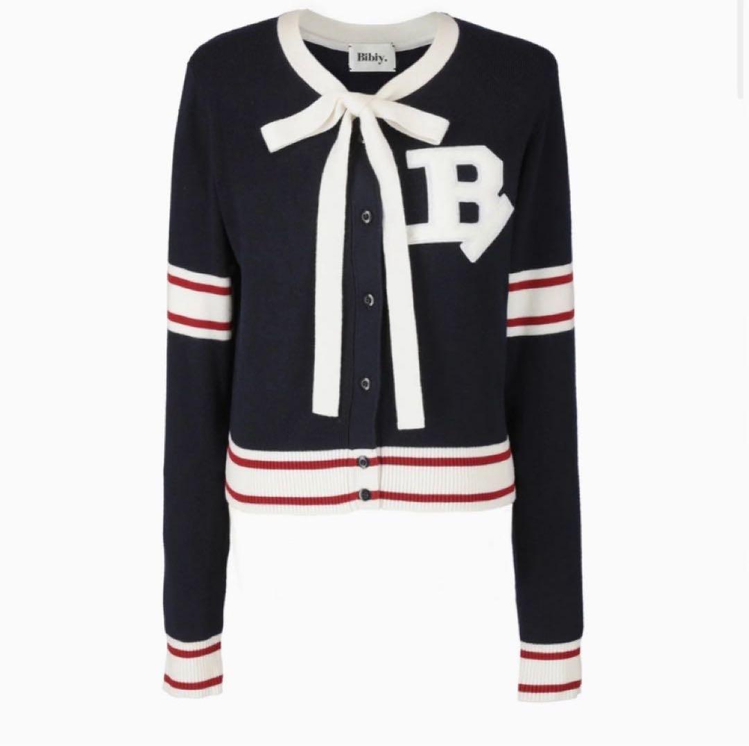 Bibiy B. CLUB TIE CARDIGAN ネイビー