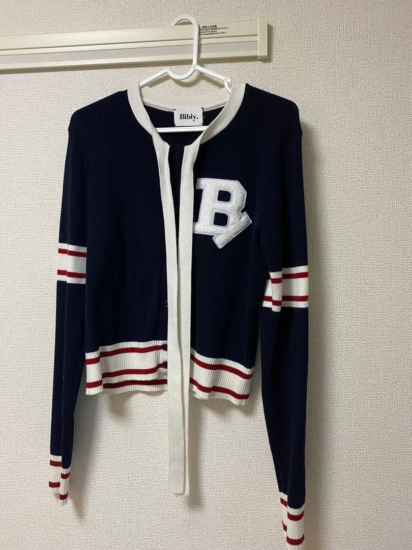 Bibiy B. CLUB TIE CARDIGAN ネイビー