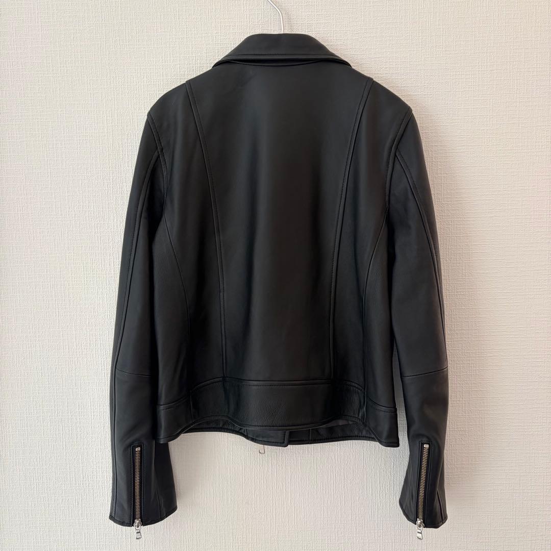 グリーンレーベルリラクシング　 レザーライダースジャケット　ブラック　40サイズ