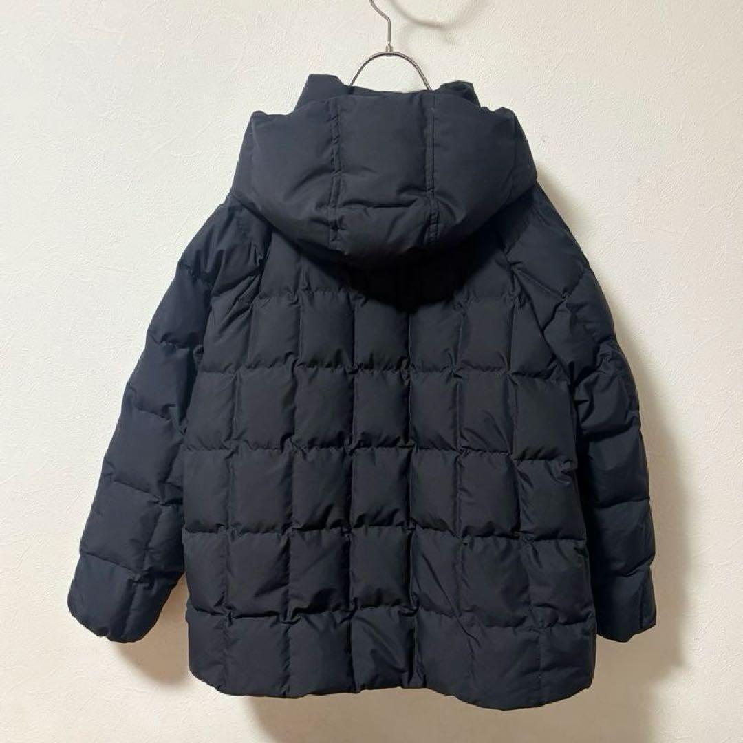 DANTON ホワイトグース ダウンジャケット スクエアキルト ブラック