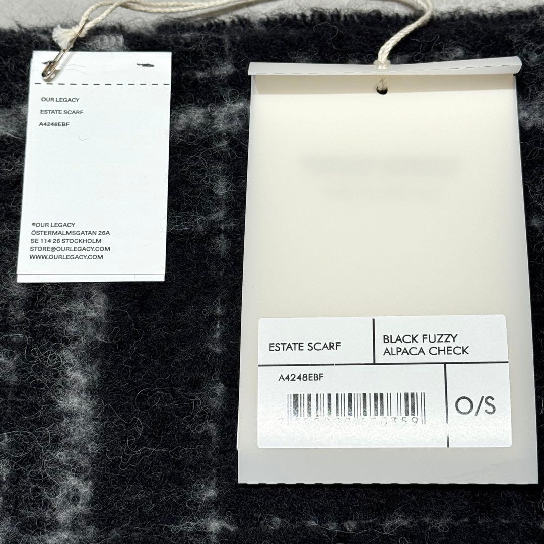 【OUR LEGACY】ESTATE SCARF / Black Check