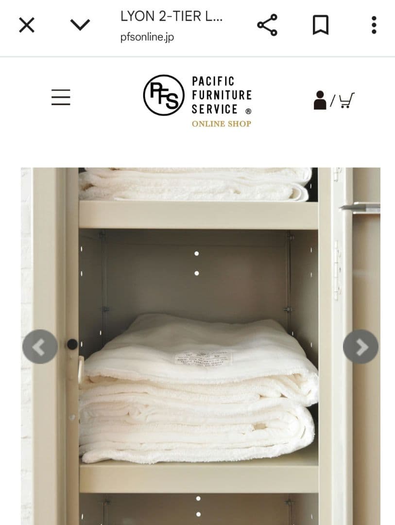 LYONリオン ロッカー2段　パシフィックファー二チャー　収納