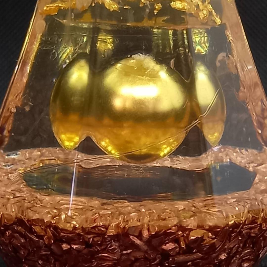 最強金運アップ オルゴナイト『金運神降臨』 金運風水八角錐オルゴナイト No22