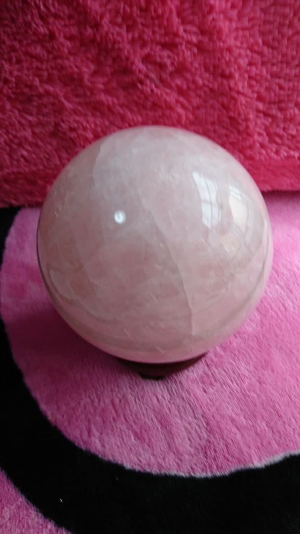 ローズクォーツ 玉台付