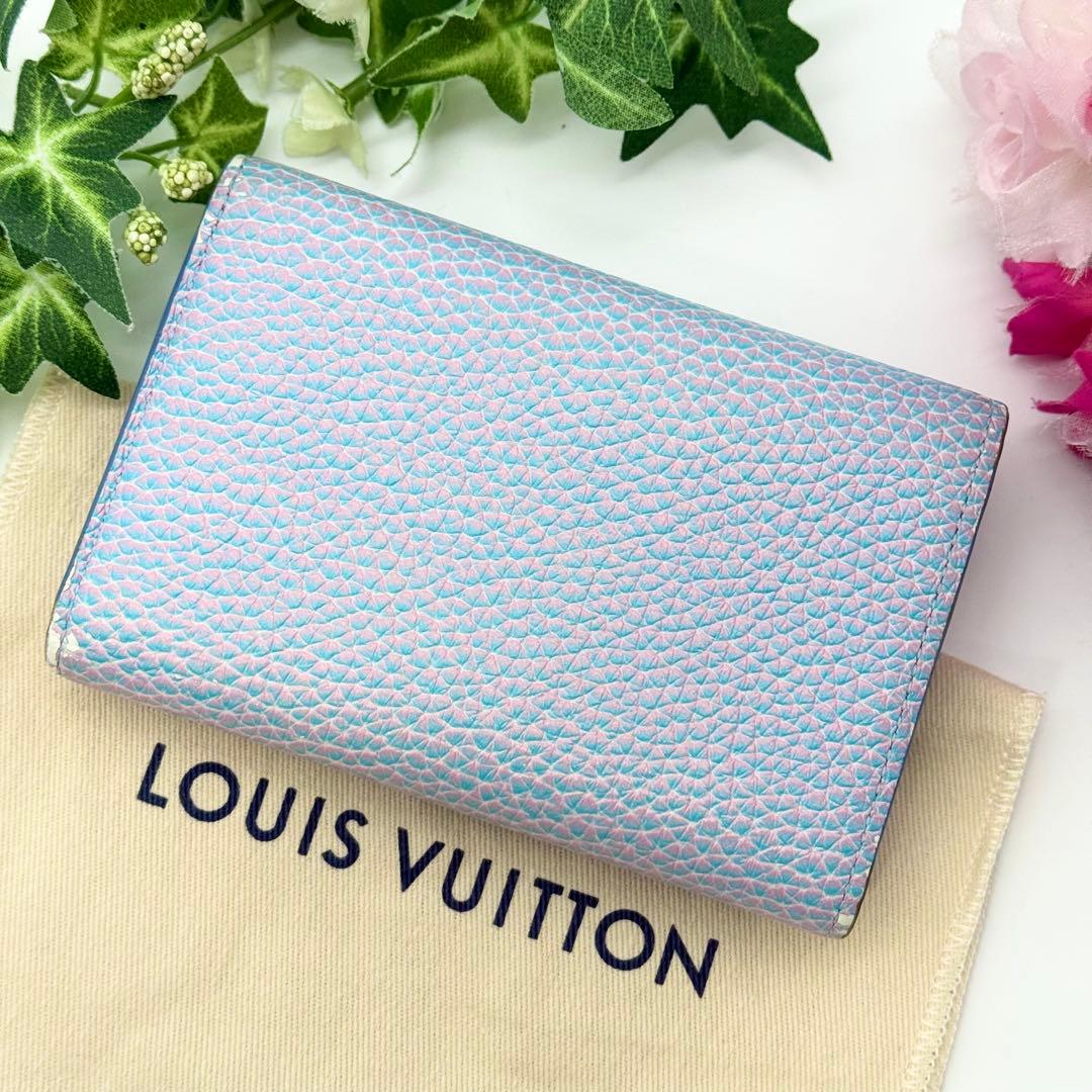美品 希少✨ルイヴィトン カプシーヌコンパクト 三つ折り財布 サマースターダスト