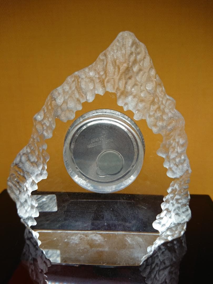 【美品】クリスタルガラス　置き時計　置物　インテリア　工芸品　美術品　A1670