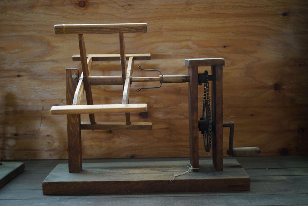 稀少/アンティーク/当時物/蔵出し/古道具/鉄製/糸巻き機/糸巻き/歯車/