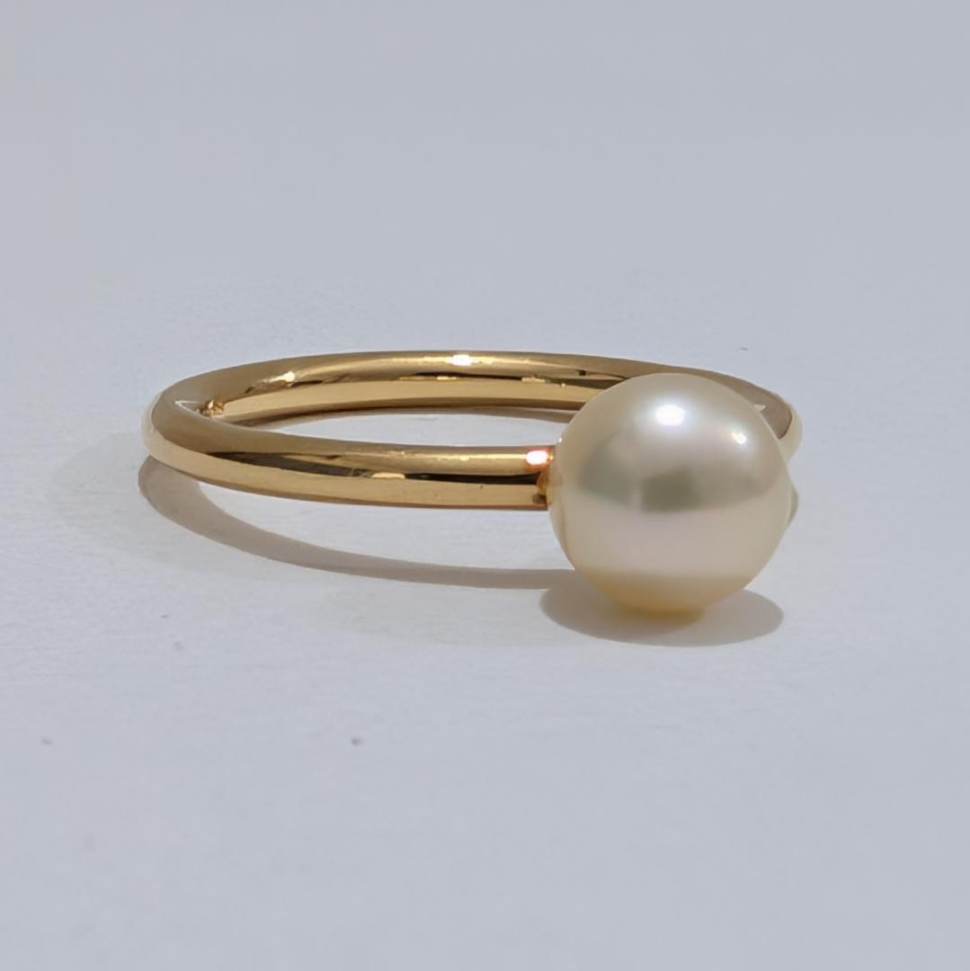 2020 タサキパールリングK18YGイエローゴールド13号6.6mm