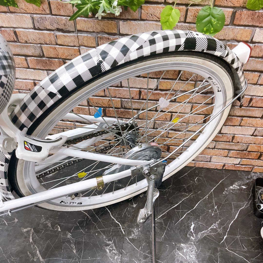 【12】子供用自転車 子供車 ホワイト 22インチ シングル