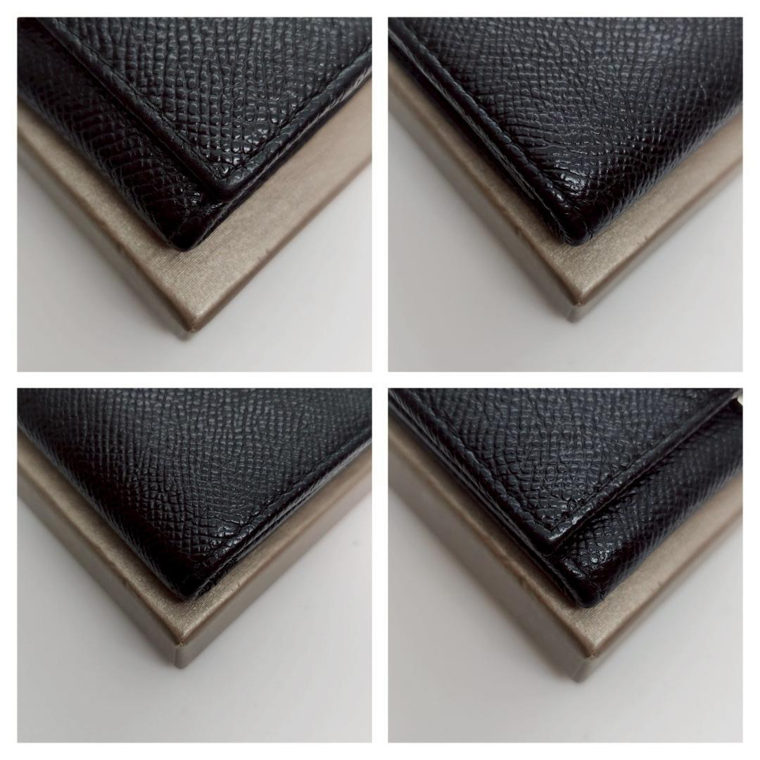 極美品 BVLGARI ブルガリ ロゴクリップ ケース ブラック　レザー