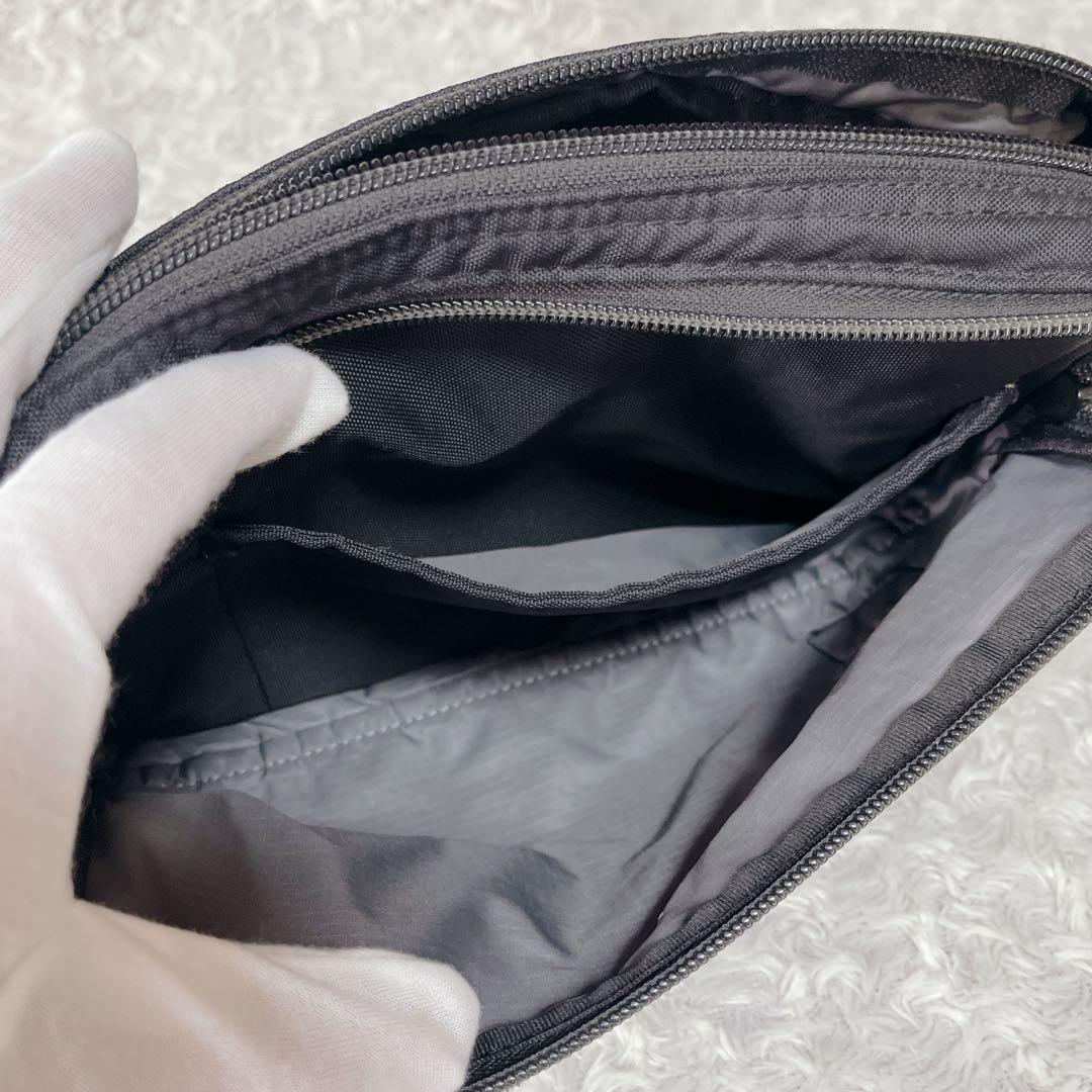 【美品】PORTER FLASH フラッシュ ボディバッグ 2層 ブラック