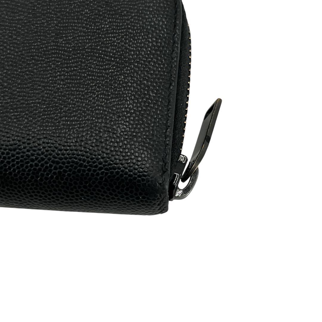 イヴサンローラン　ケース　ラウンドファスナー　YSLロゴ　小銭入れ　レザー