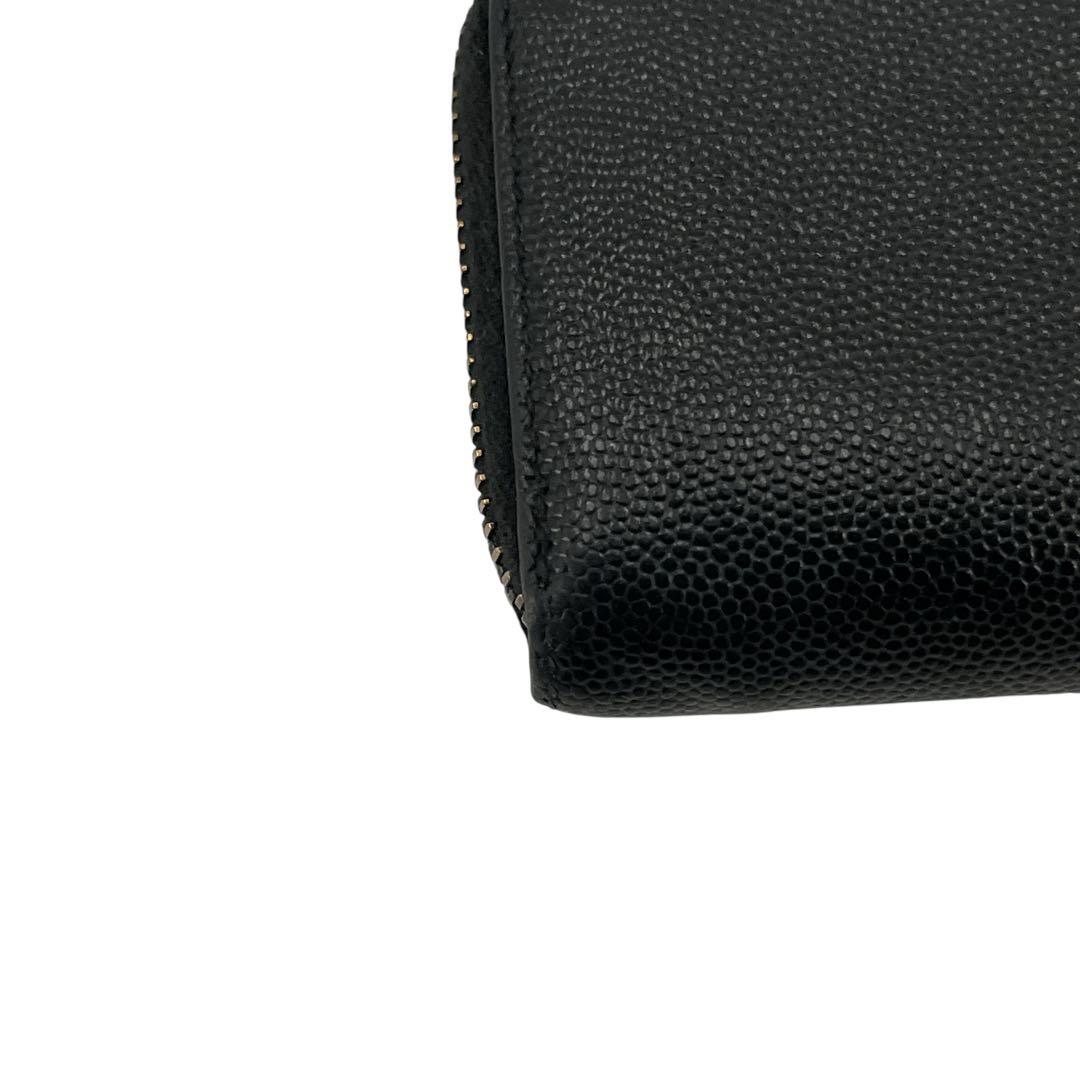 イヴサンローラン　ケース　ラウンドファスナー　YSLロゴ　小銭入れ　レザー