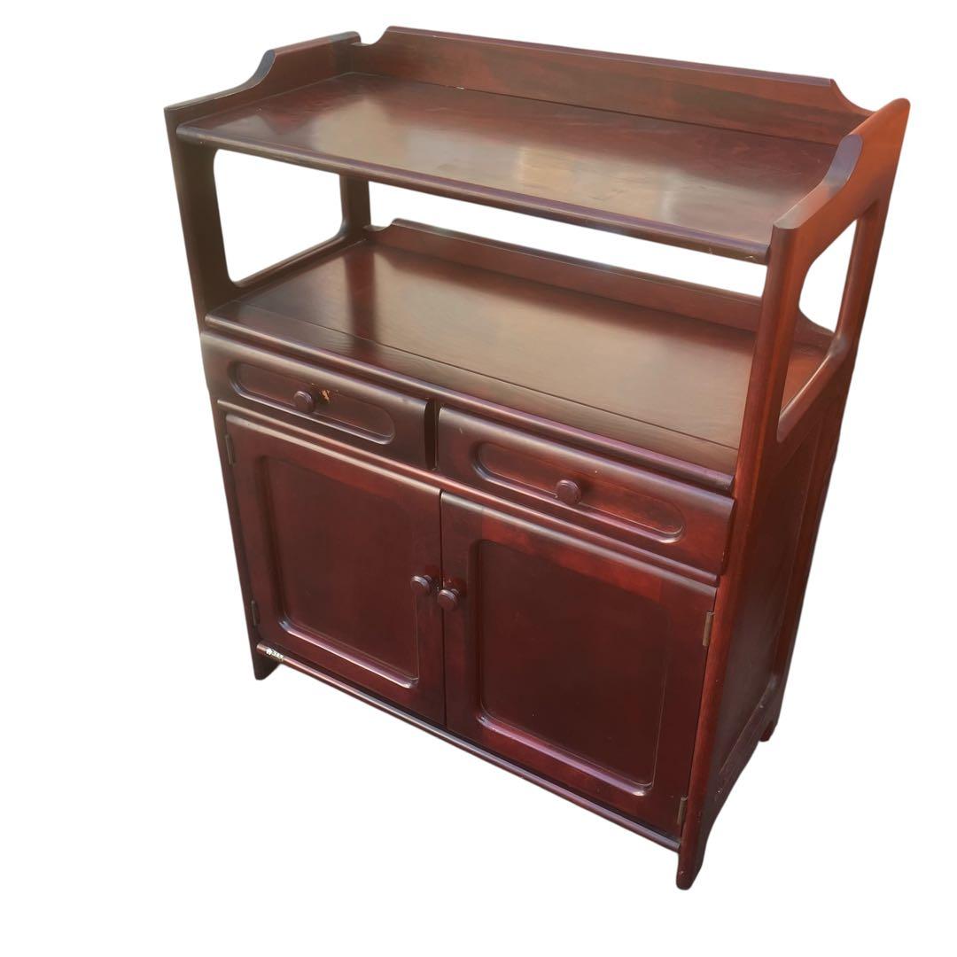 オールドカリモク　キャビネット　昭和レトロ 電話台 花台 古家具　FAX台