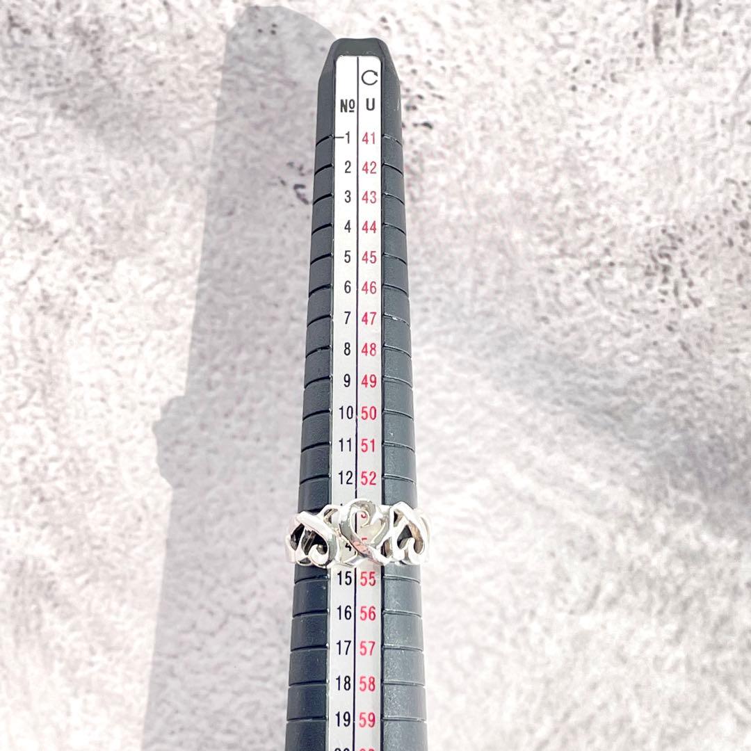 ティファニー トリプルラビングハートリング sv925 シルバー 指輪 14号