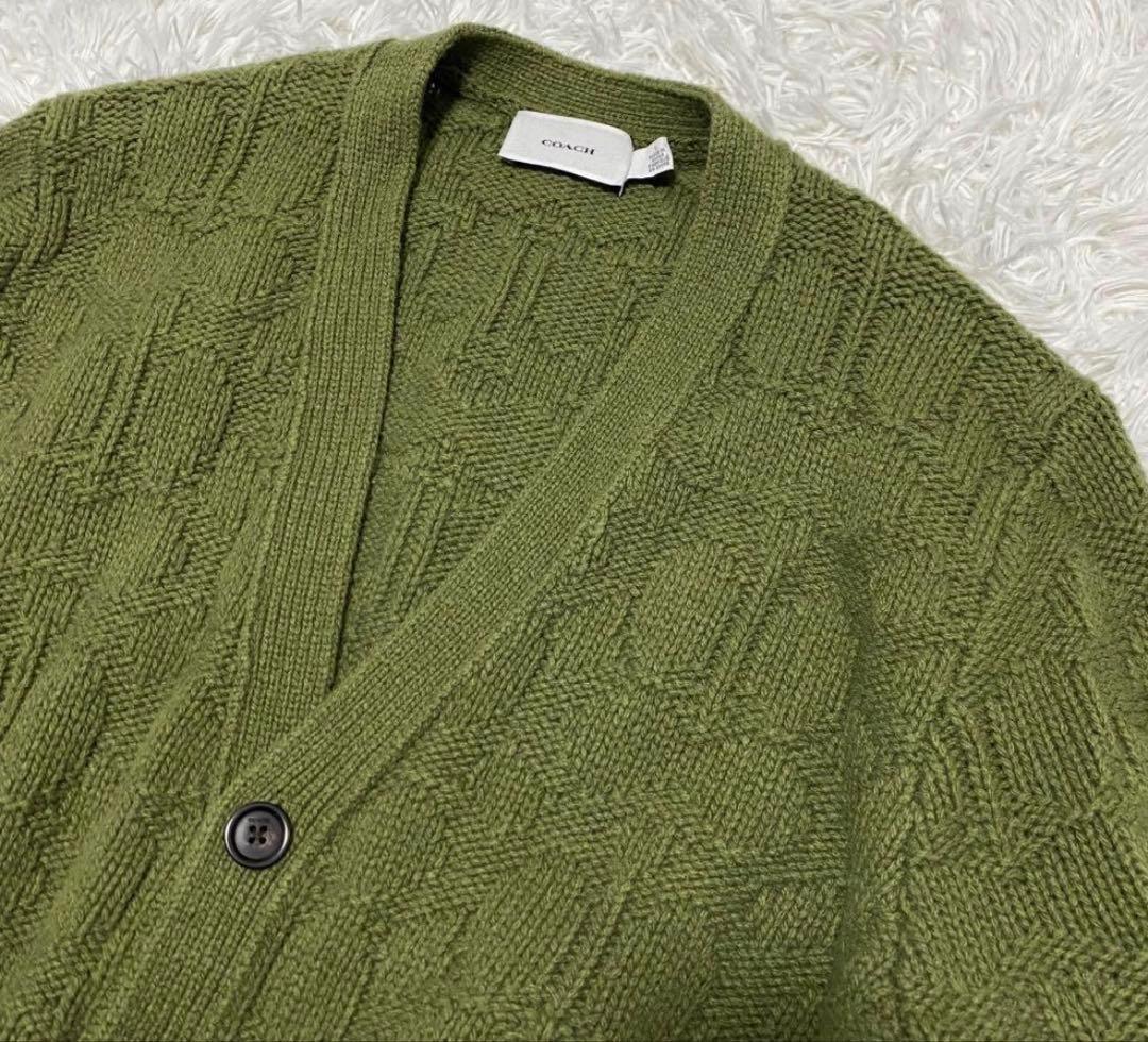 coach コーチ　カーディガン　シグネチャー柄