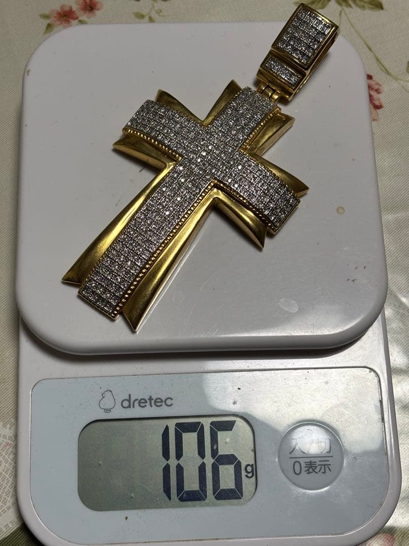 pimpcode 特大クロストップ ネックレス b-boy ロングテニスチェーン