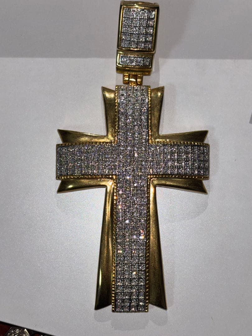 pimpcode 特大クロストップ ネックレス b-boy ロングテニスチェーン