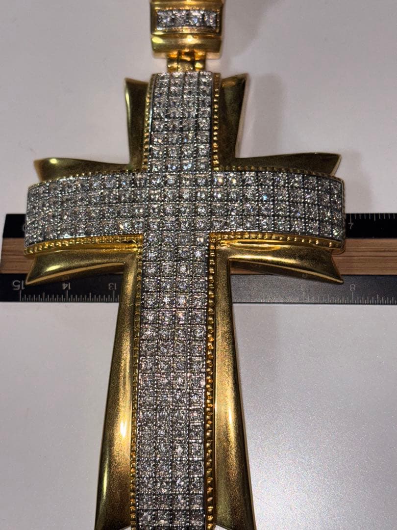 pimpcode 特大クロストップ ネックレス b-boy ロングテニスチェーン