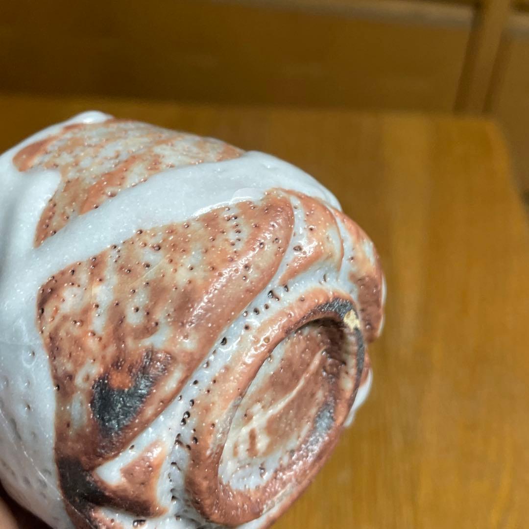 奥磯栄麓　鼠志野ぐい呑　箱なし