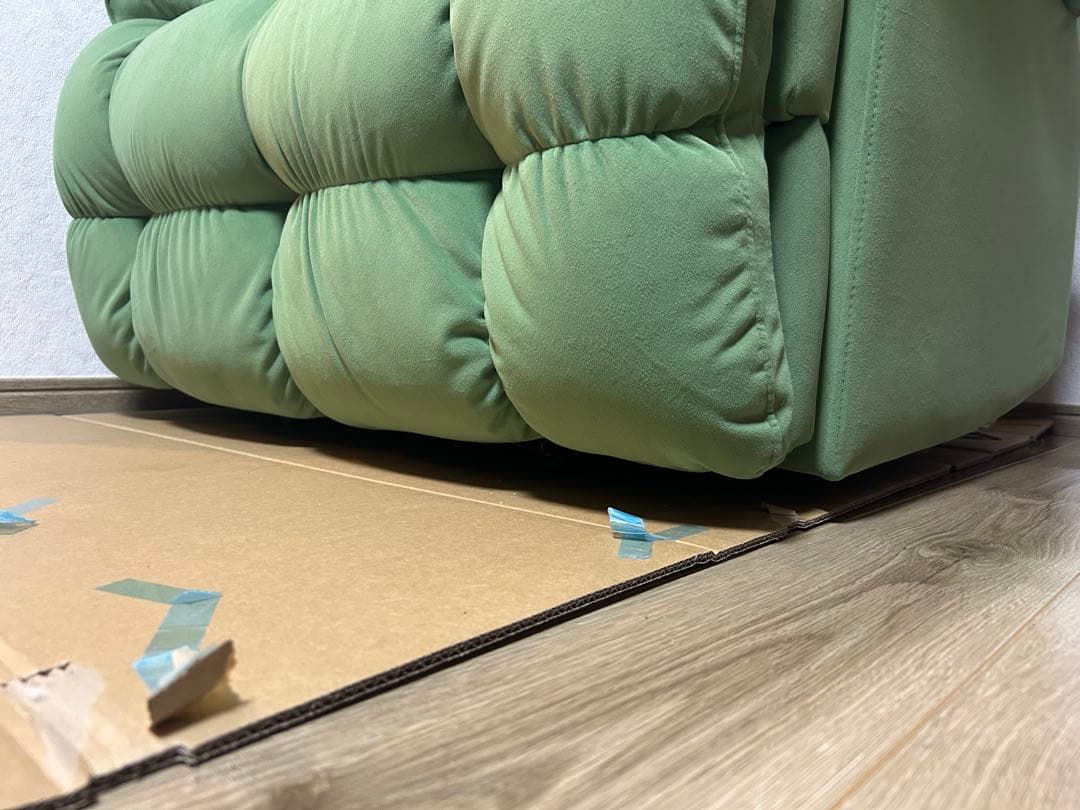 【新品・未使用】 グリーン 1人掛けソファ