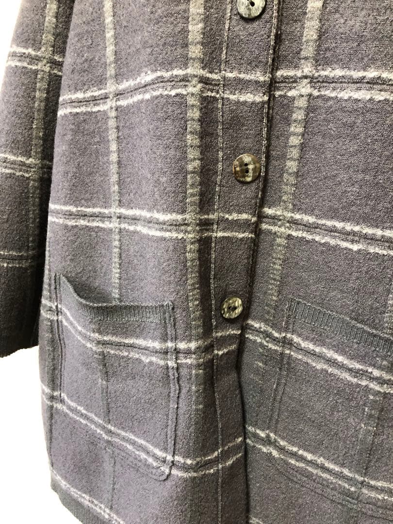 未使用☆iines☆佐藤繊維☆リバーシブル☆ウール☆コート☆カーディガン☆グレー