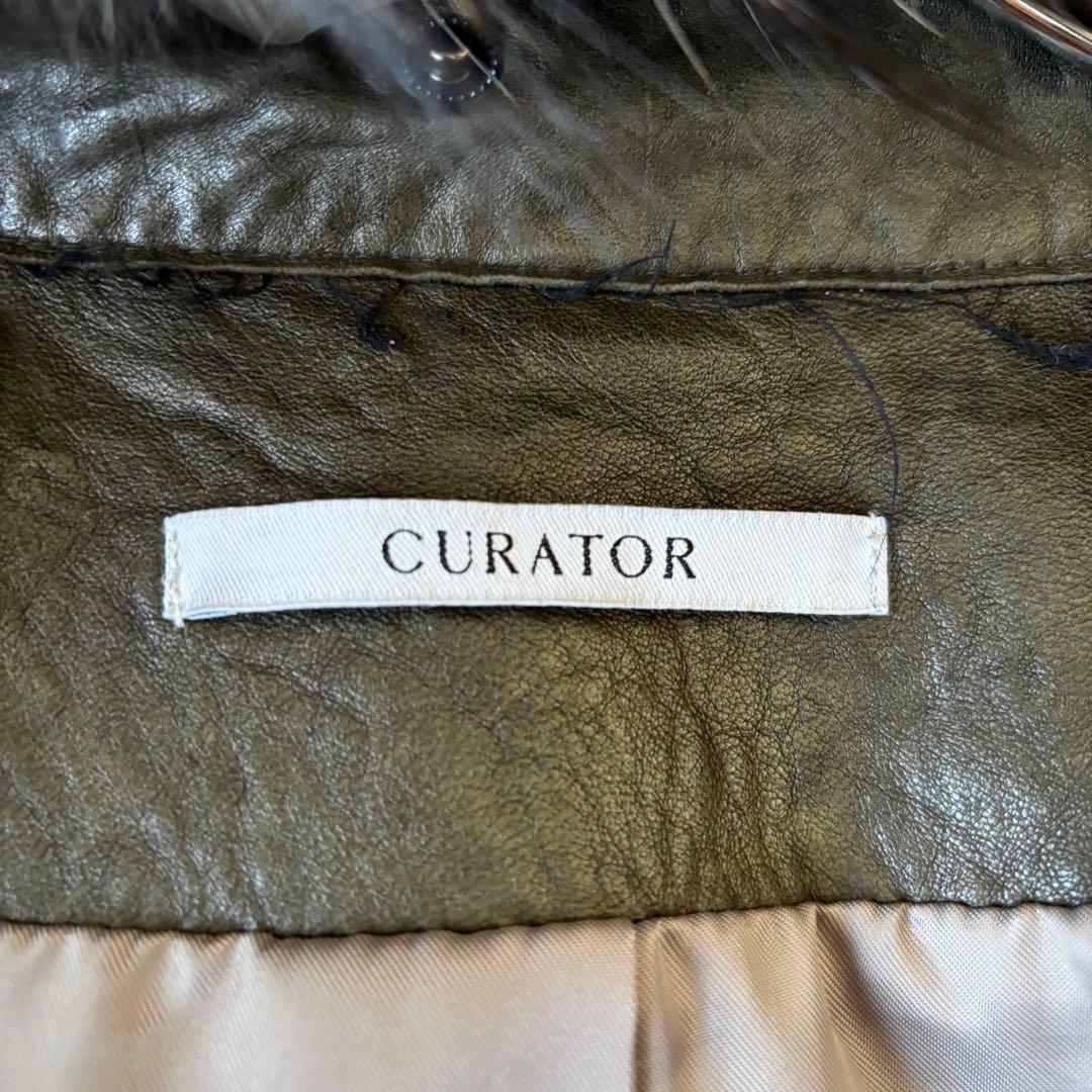 CURATOR✨3way フィッシュテール レザーモッズコート　フード　羊革