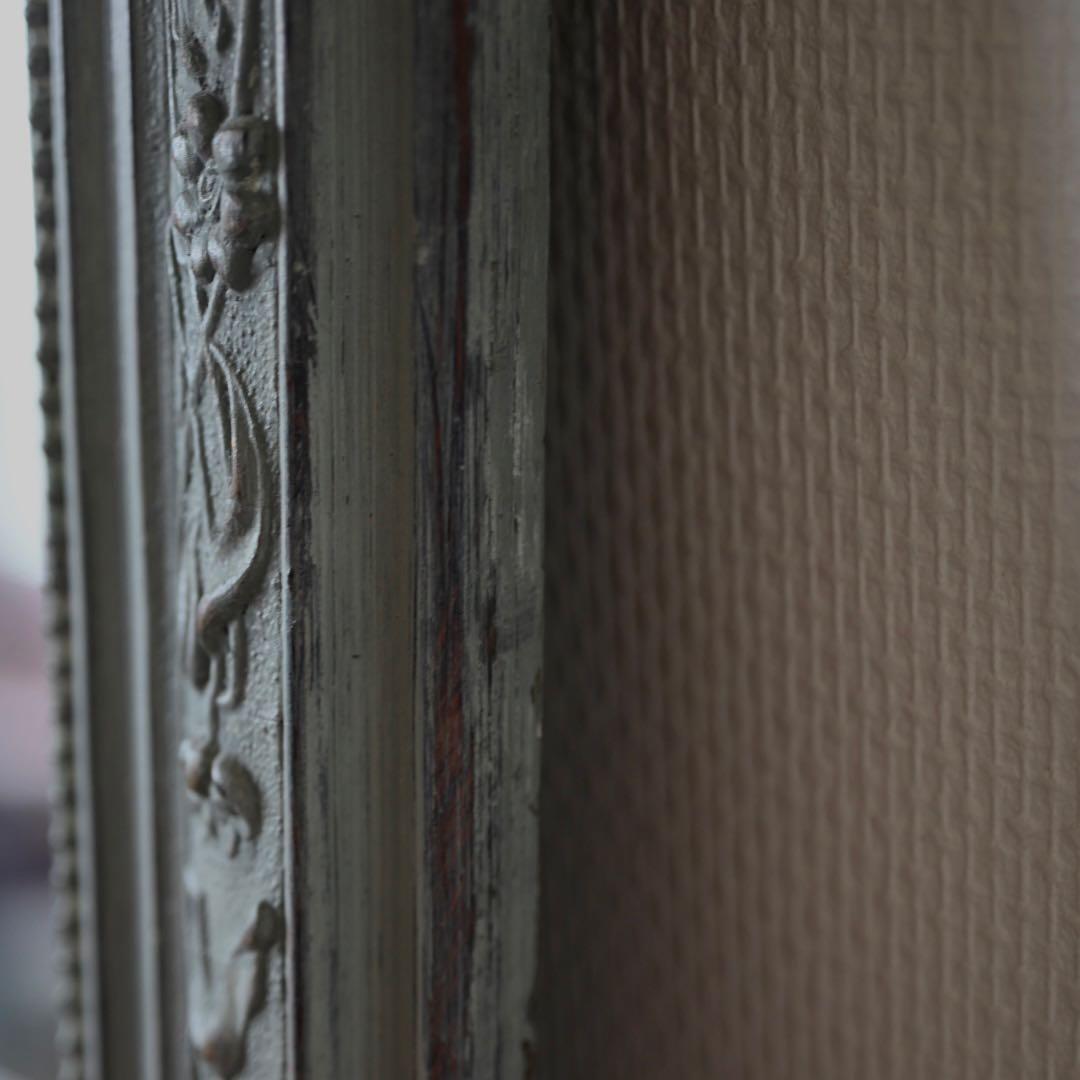 フランスアンティーク　鏡　　60×49センチ
