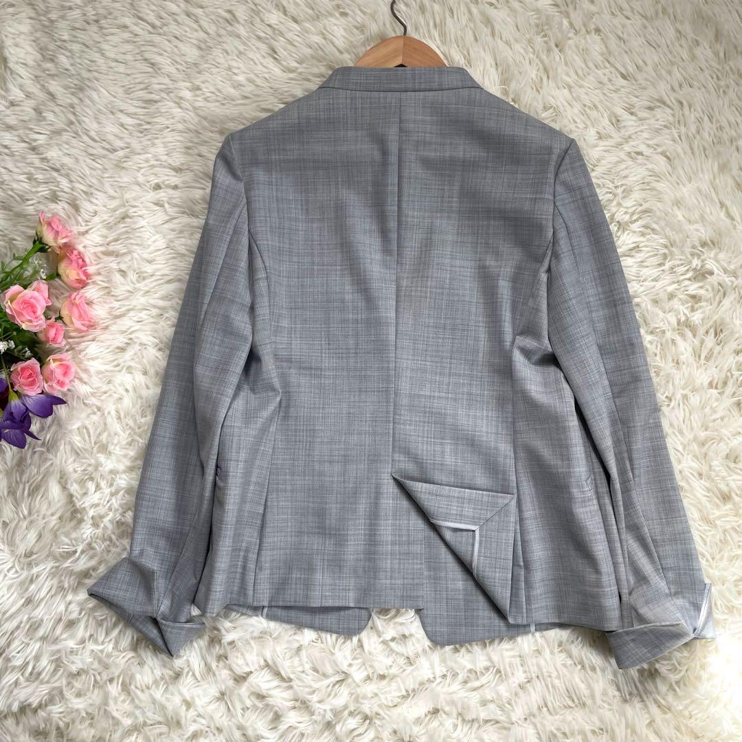 green label relaxingカチリカグレーノーラペルパンツスーツ