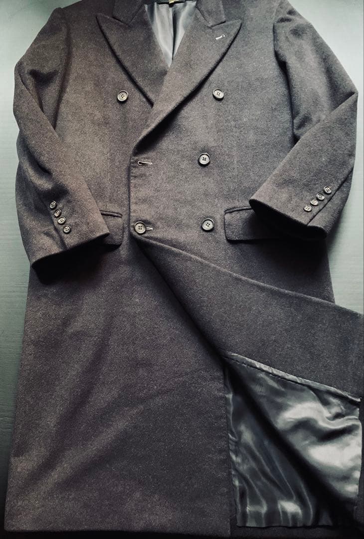 PIERO MASSA. ヴィンテージ　クラシックカシミアコート　伊製　茶
