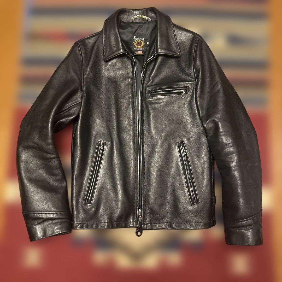 最終値下げ！ 超美品！Schott シングルライダースジャケット 36