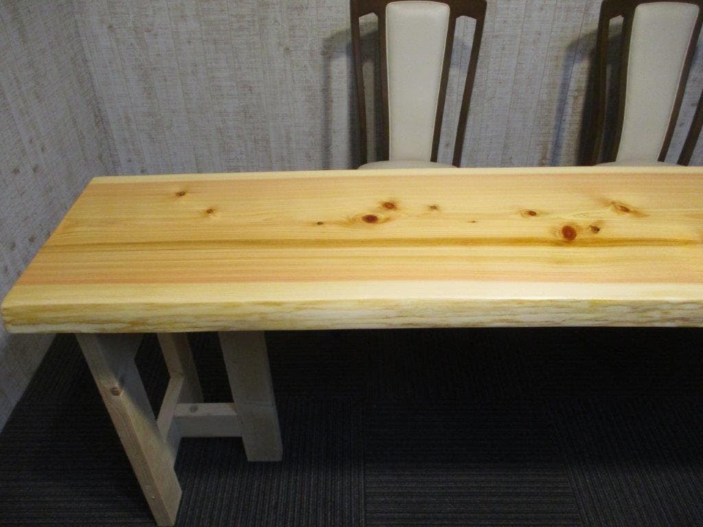 # 612 ■　檜　ヒノキ　テーブル　ダイニング　カウンター　座卓　一枚板