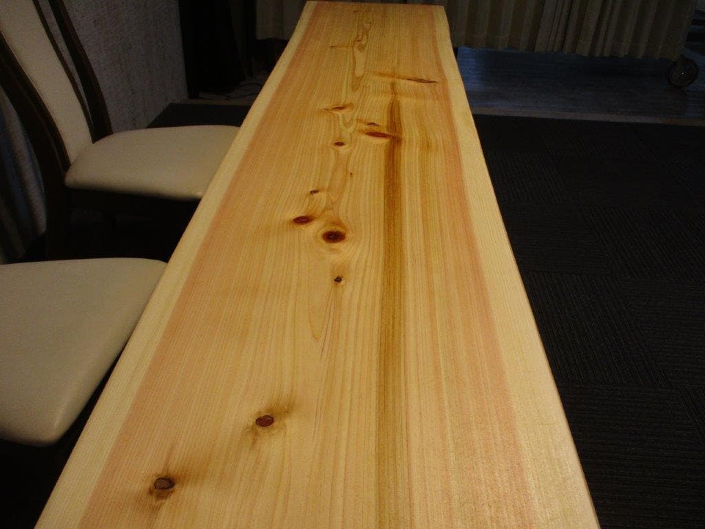 # 612 ■　檜　ヒノキ　テーブル　ダイニング　カウンター　座卓　一枚板