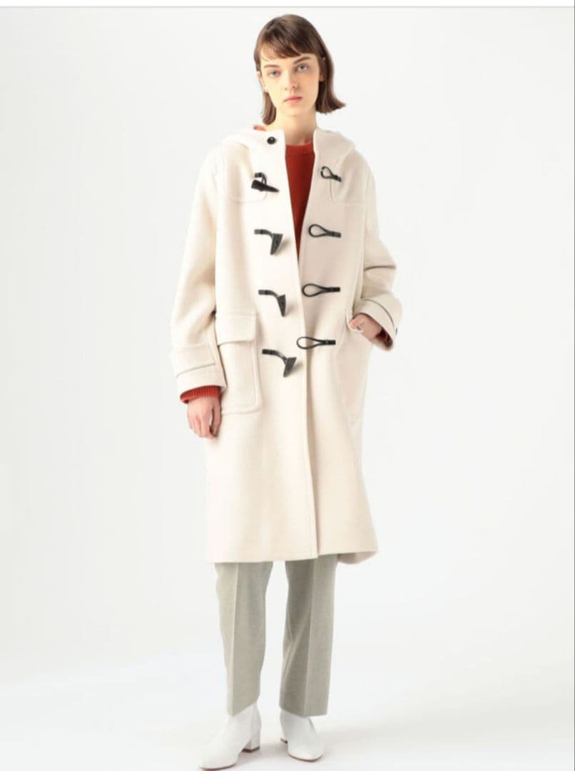 極美品✨MCAFEE ウールメルトン　ロングダッフルコート　オフホワイト　36